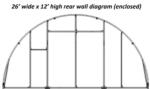 26'Wx48'Lx12'H enclosed hoop building